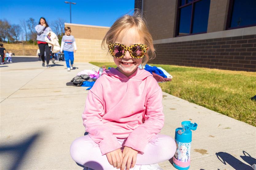 Students participate in a fun run